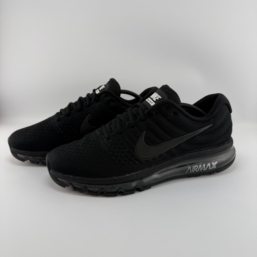 Nike Air Max 2017 Triple Black Mens Running Shoes 849559-004 Size 12 EUC
